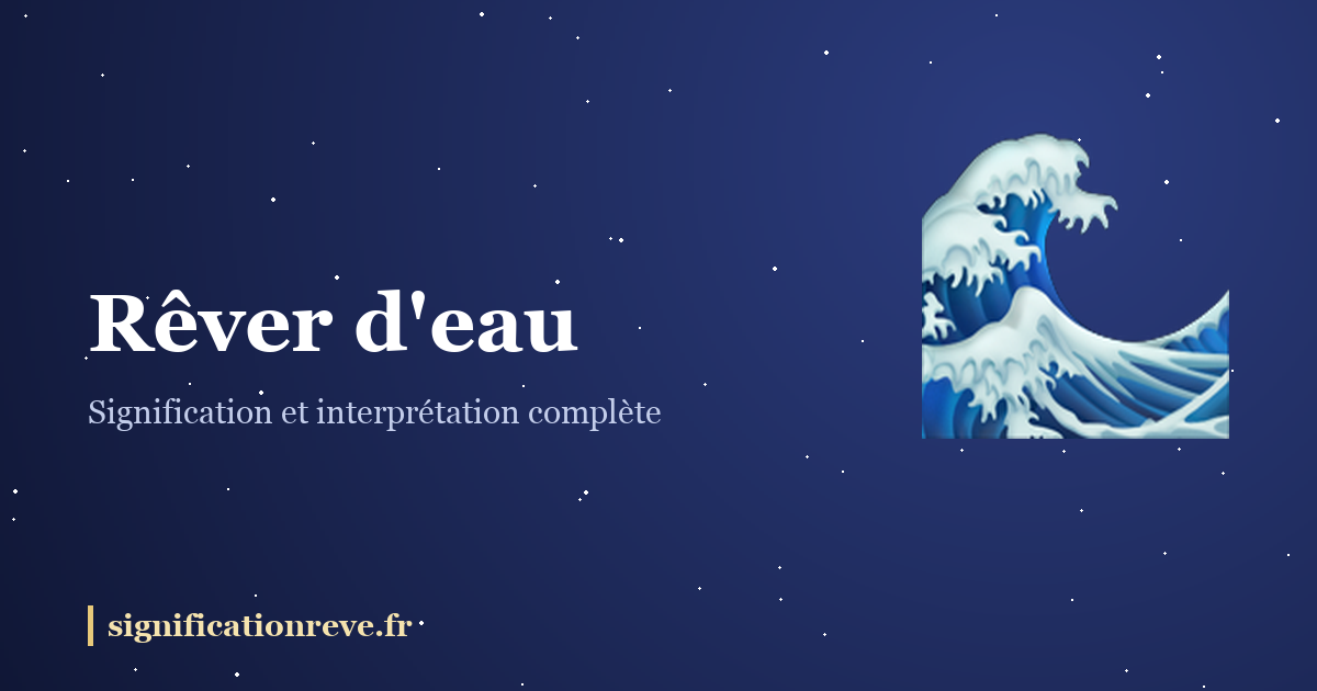Rêver d'eau : illustration